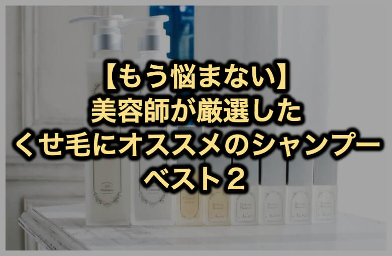 もう悩まない プロが厳選したくせ毛にオススメのシャンプー２選 くせ毛hack